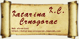 Katarina Crnogorac vizit kartica